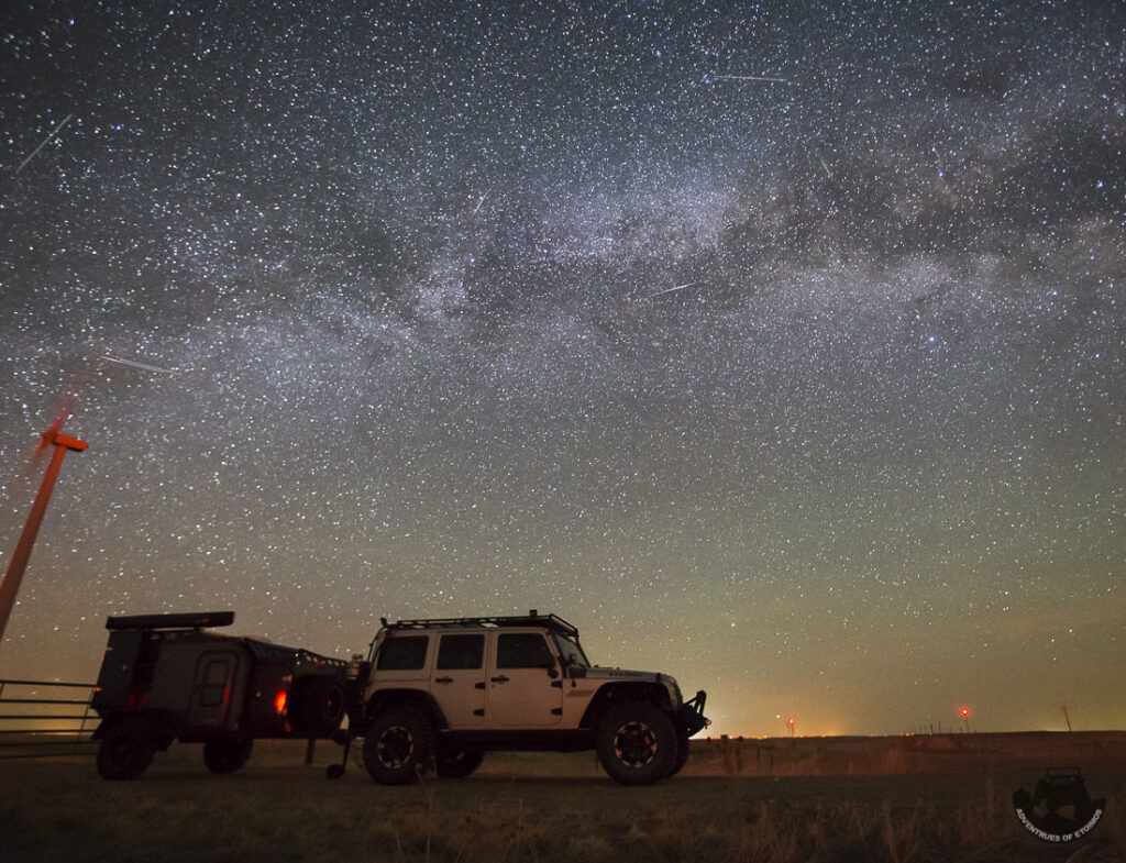 Stargazing in an Off Grid Trailer's Expedition 2.0